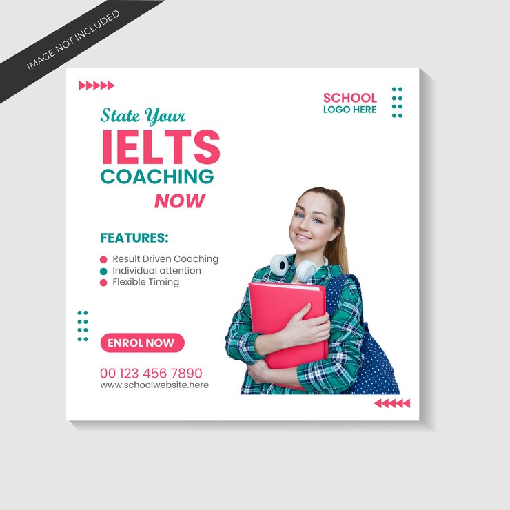 Anuncio de entrenamiento para estudiantes de IELTS