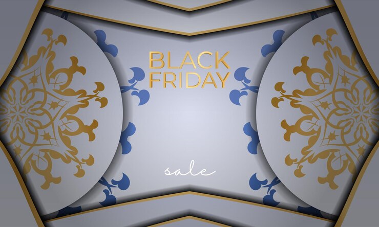 Vector anuncio de fiesta de venta de viernes negro geométrico beige