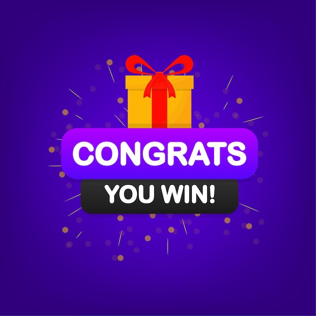 Anuncio del ganador del sorteo Plantilla de publicación en redes sociales Póster Banner de medios Plantilla de diseño vectorial