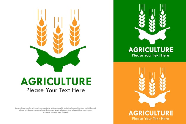 Vector un anuncio para una granja llamada agricultura tiene una imagen de un campo de maíz en él