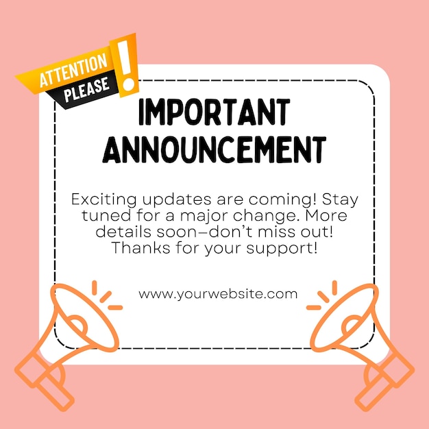 Anuncio importante Actualizaciones emocionantes y cambios importantes que vienen pronto