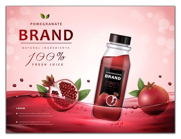 Anuncio de jugo de granada
