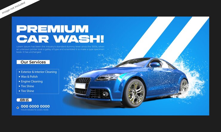 Anuncio de lavado de coches de primera clase
