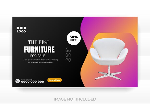 un anuncio negro y naranja para los mejores muebles