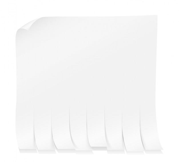 Anuncio de papel para pegar en la pared con tiras de lágrimas ilustración vectorial