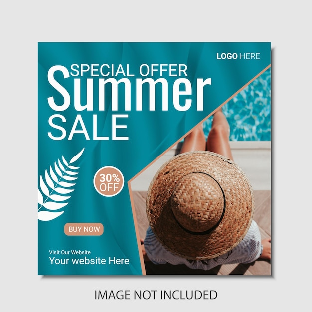 Vector anuncio de plantilla de diseño moderno para la venta de verano