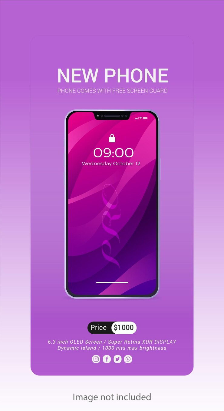 Anuncio de teléfono inteligente y diseño posterior a la venta
