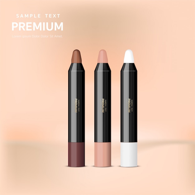 Anuncios de base compacta, producto esencial de maquillaje atractivo