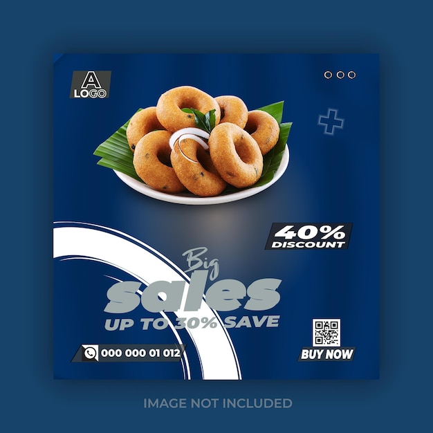 Anuncios de comida Medios sociales Diseño de banderas web plantillas