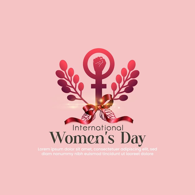 Vector anuncios creativos para el día internacional de la mujer