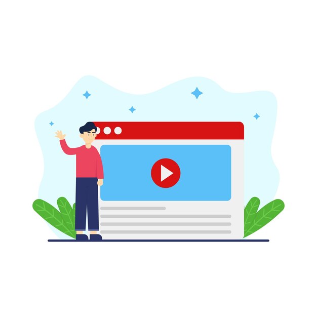 Anuncios de vídeo de ilustración plana de negocios