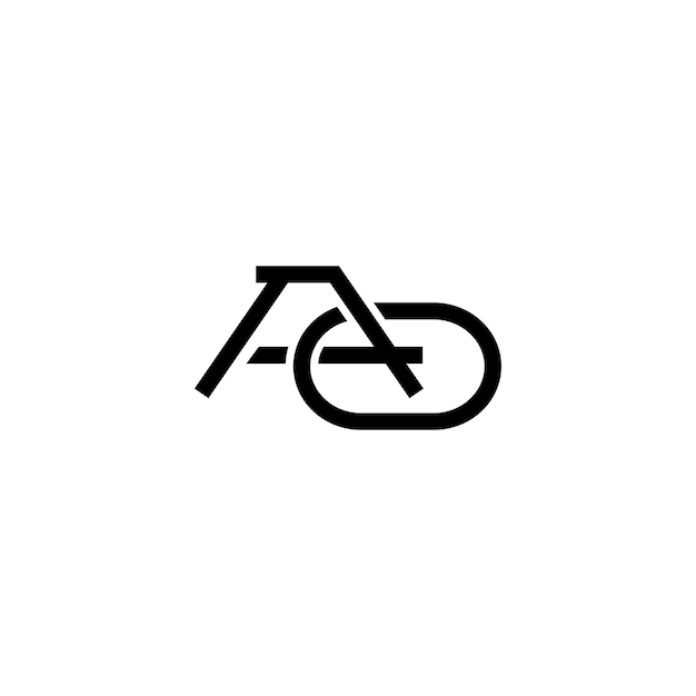 AO Monogram Logo Design letra texto nombre símbolo monocromo logotipo alfabeto carácter simple logo