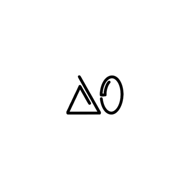 AO monograma diseño del logotipo letra texto nombre símbolo monocromo logotipo carácter alfabeto logotipo simple