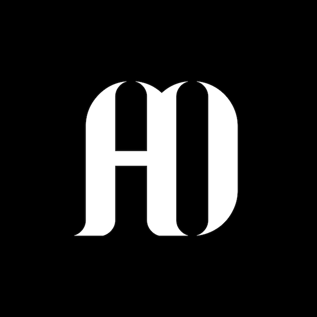 AO A O diseño del logotipo de la letra inicial AO círculo vinculado monograma en mayúsculas logotipo color blanco AO logotipo A O diseño AO A Ox9