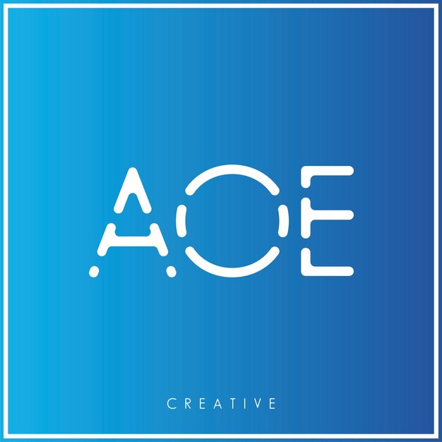 AOE Diseño de logotipo de Vector Creativo Último Diseño de Logotipo Último Mínimo Ilustración de Vector Premium Monograma