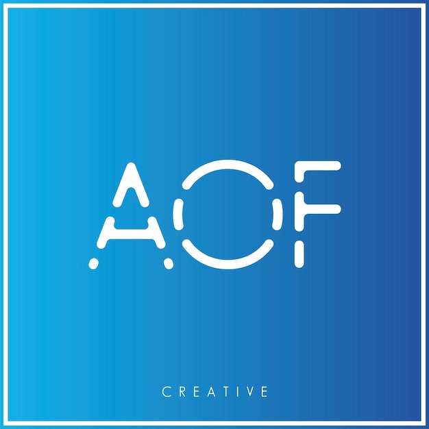 AOF Diseño de logotipo creativo vectorial último Logotipo mínimo último Ilustración vectorial premium Monograma