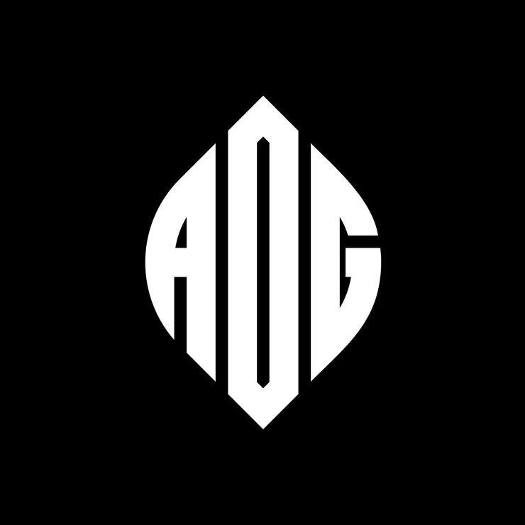Vector aog diseño de logotipo de letra de círculo con forma de círculo y elipse aog letras de elipse con estilo tipográfico las tres iniciales forman un logotipo de círculo aog emblema de círculo monograma abstracto letra marca vector.