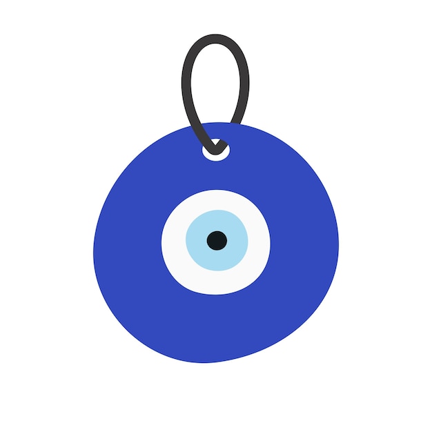 Aojo. amuleto turco. Ojo de Fátima. Ilustración de vector plano.