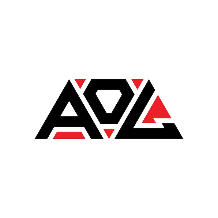 Vector aol triángulo letra diseño de logotipo con forma de triángulo aol logotipo triángulo diseño monograma aol triángulos vector logotipo plantilla con color rojo logotipo triangular aol sencillo elegante y lujoso logotipo aol
