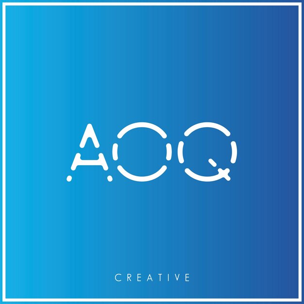 AOQ Creativo Vector Último Diseño de Logotipo Mínimo Último Logotipo Premium Ilustración Vector Monograma