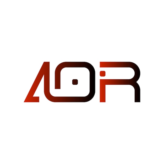 AOR iniciales monograma gradiente moderno minimalista letra marca de identidad de negocio vector diseño del logotipo