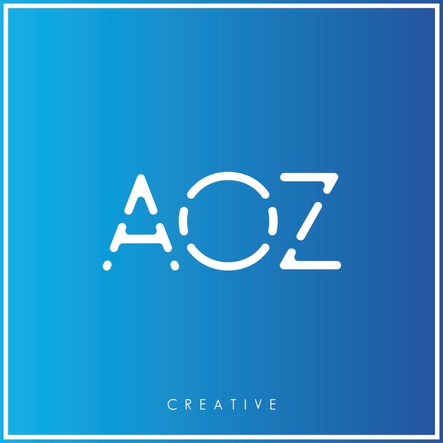 AOZ Creativo Vector Último Diseño de Logotipo Mínimo Último Logotipo Premium Ilustración Vector Monograma