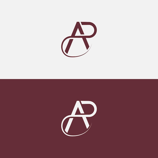 AP Carta Logo Vector Plantilla Monograma Abstracto Símbolo Utilizable para la tecnología deportiva de negocios