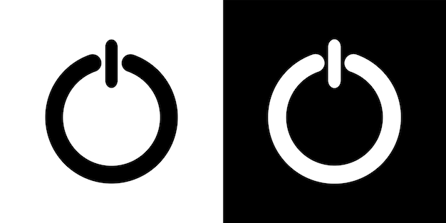 Apagado o encendido Botón de encendido eléctrico Apagado u encendido Ilustración vectorial