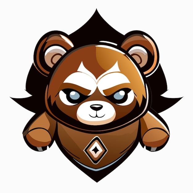 Vector la apariencia de esta mascota del equipo lucky bear es excepcionalmente única e inolvidable.