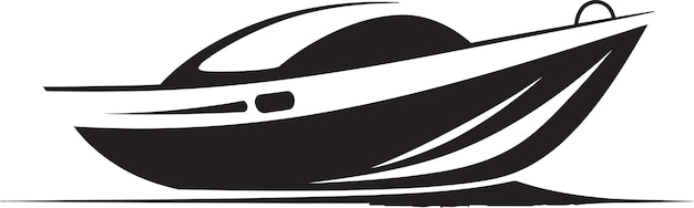 Apenas una brisa Emblema de barco minimalista Icono de barco marinero modesto en vector