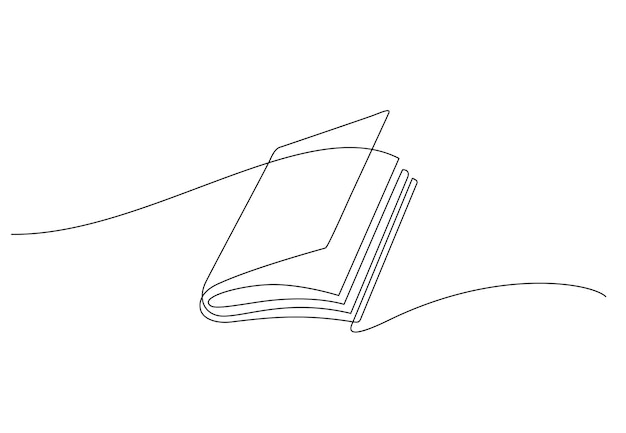 apertura del libro dibujo de línea continua minimalismo