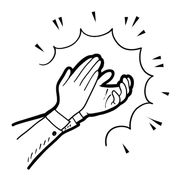Aplausos dibujo a mano Ilustración vectorial