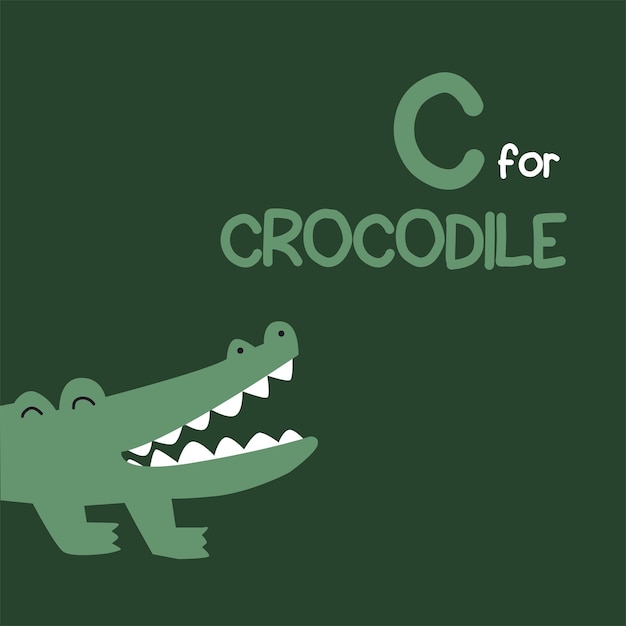 Aplhabet C de Cocodrilo