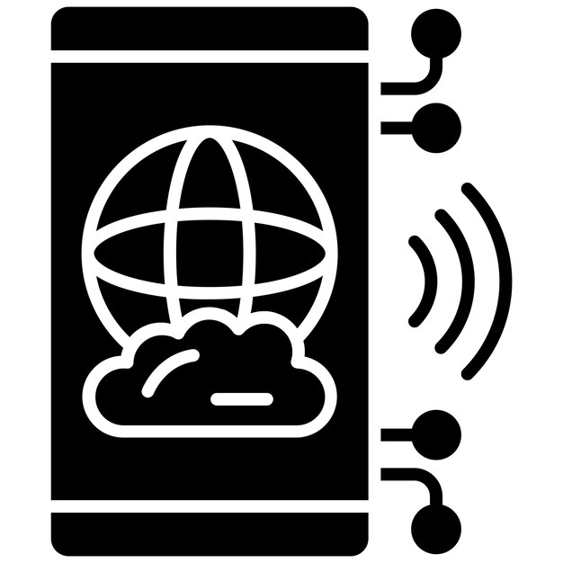 Aplicación alojada Glyph Ilustración en negro sólido