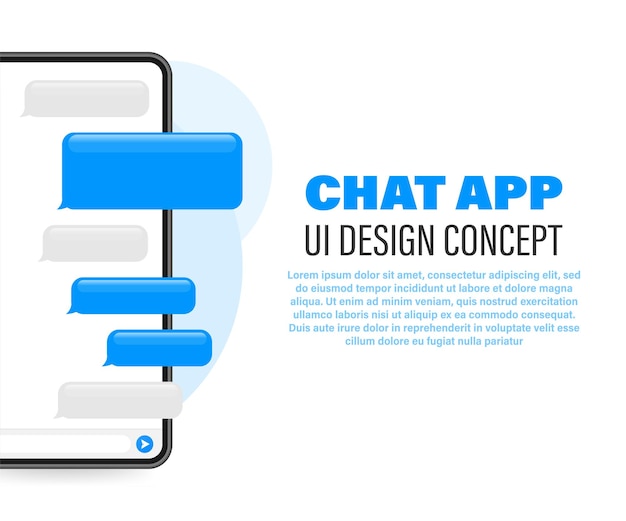 Aplicación de chat de moda con ventana de diálogo