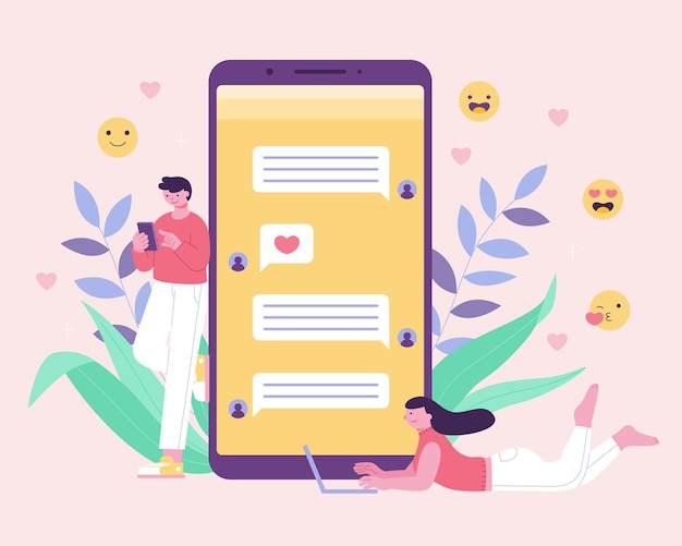 Aplicación de citas y relación virtual.