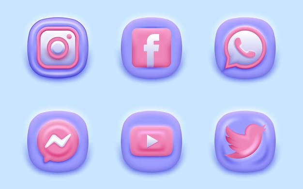 Aplicación de comunicación de redes sociales en línea 3D.