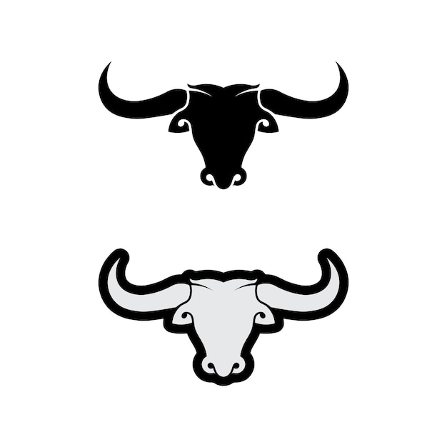 Aplicación de iconos de plantilla de logotipo y símbolo de cuerno de toro