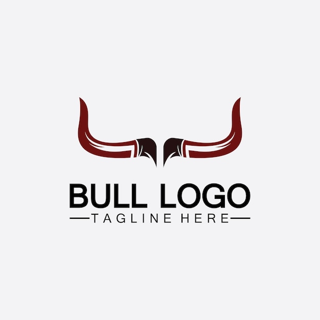 Aplicación de iconos de plantilla de logotipo y símbolo de cuerno de toro