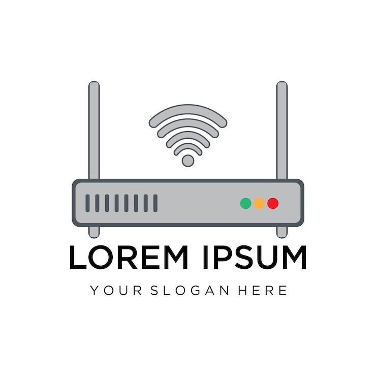 Vector la aplicación de iconos de la plantilla vectorial del logotipo wifi