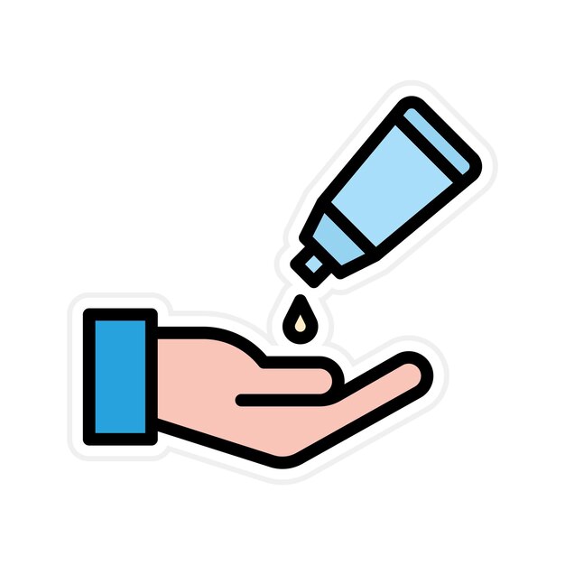 La aplicación de la imagen vectorial del icono de la crema se puede utilizar para la cosmetología