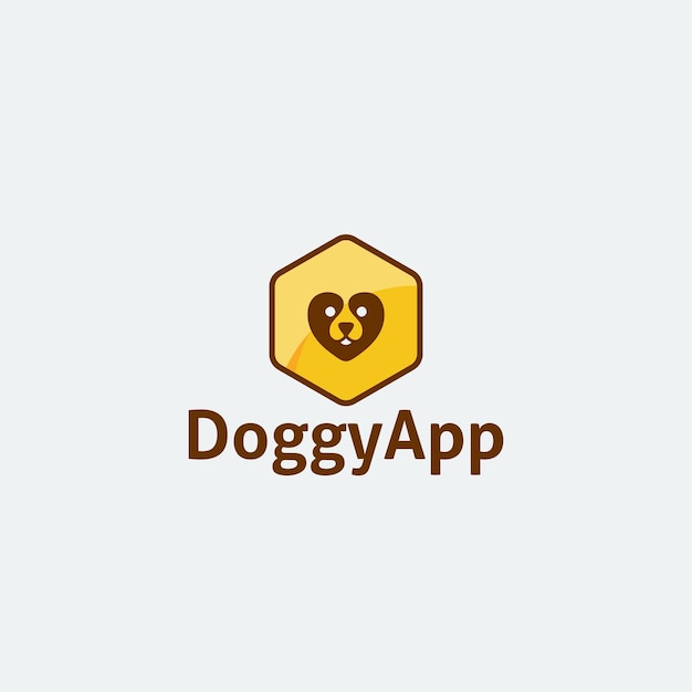 Aplicación de logotipo de perrito simple