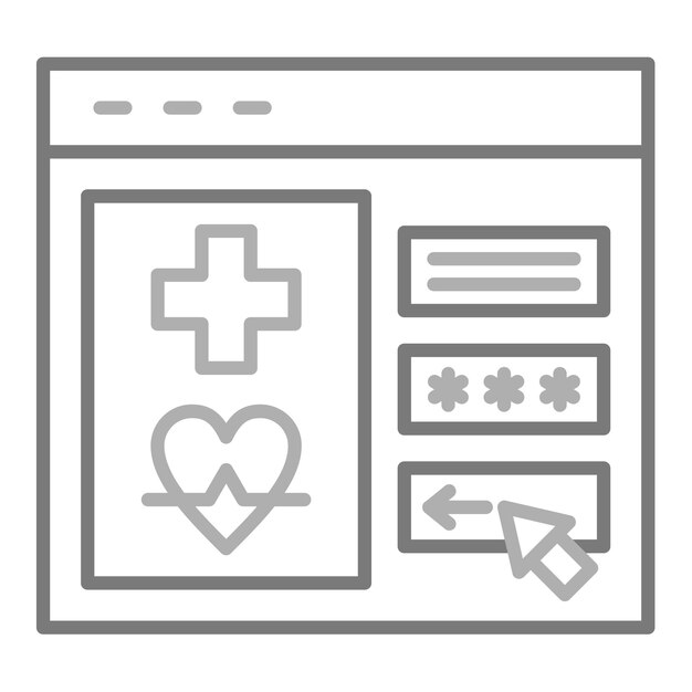 una aplicación médica con un corazón y un símbolo médico