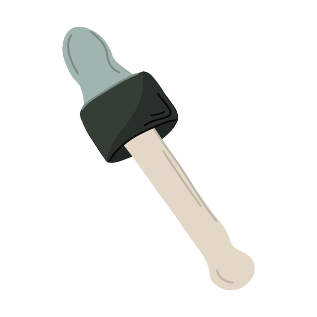 Aplicación de pipetas de cosméticos de cuidado aceites esencias Una ilustración de un solo vector para un salón de spa