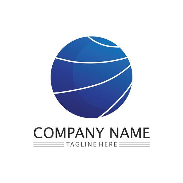 Aplicación de plantilla de icono de vector de logotipo y símbolo de círculo