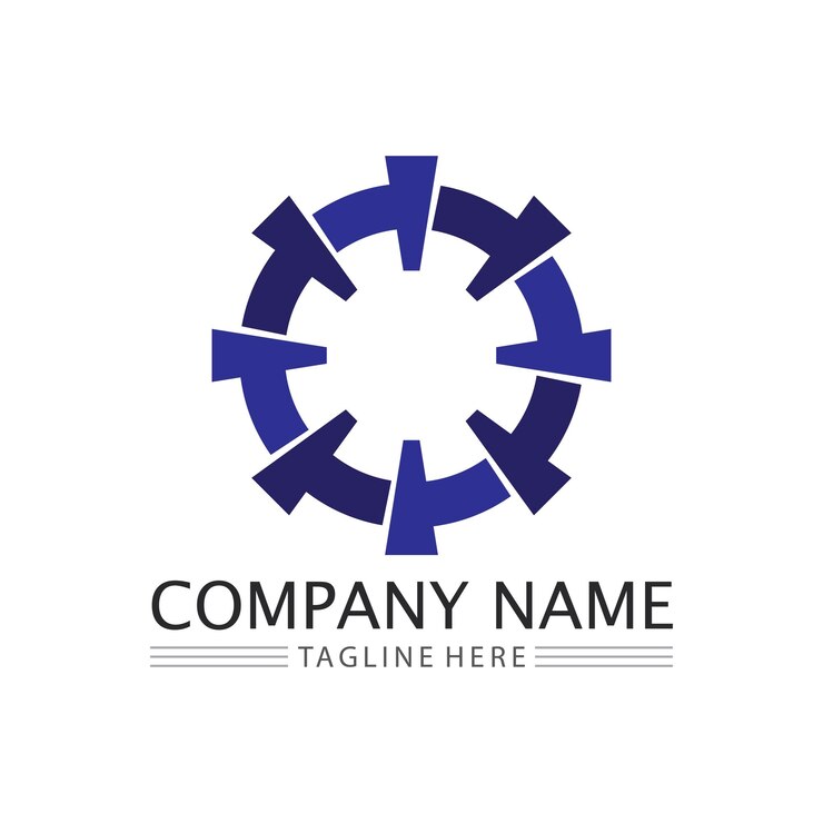 Vector aplicación de plantilla de icono de vector de logotipo y símbolo de círculo