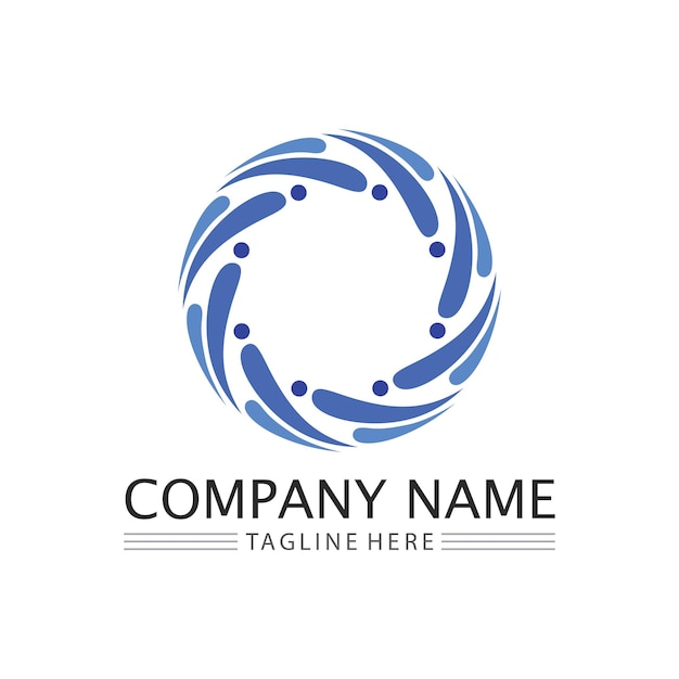 Aplicación de plantilla de icono de vector de logotipo y símbolo de círculo