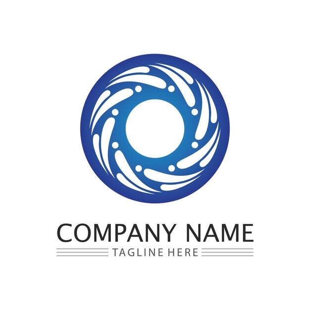 Aplicación de plantilla de icono de vector de logotipo y símbolo de círculo