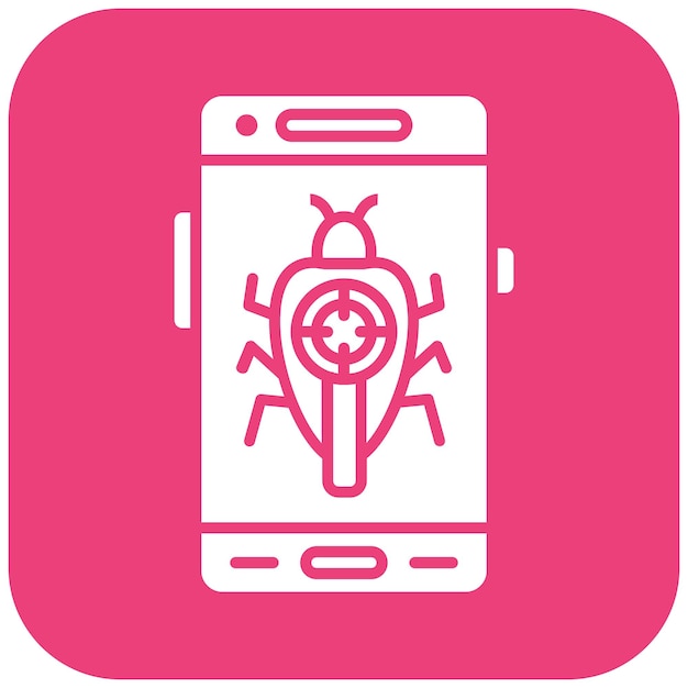 una aplicación rosa y blanca que tiene un error en ella