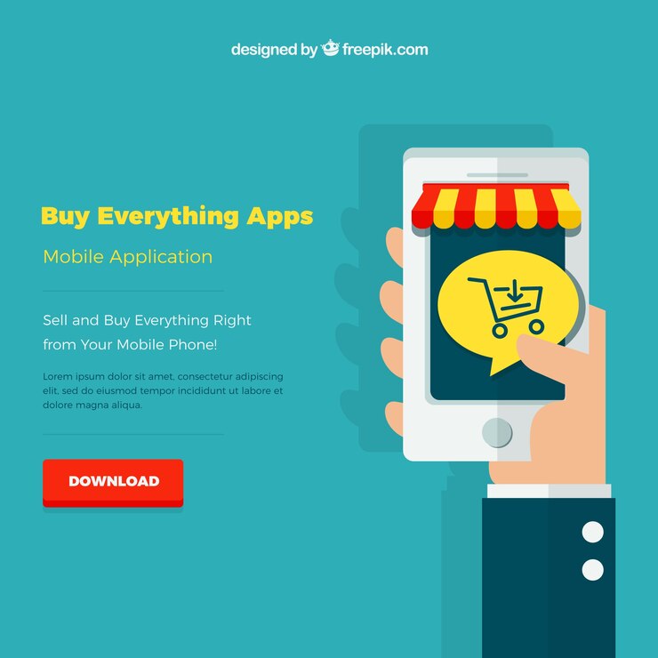 Vector aplicación de la tienda online